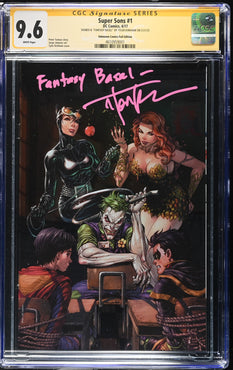 Super Sons #1 Unknown Comics Foil Edition Signed by Kirkham CGC SS 9.6