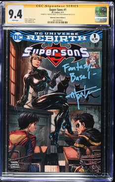 Super Sons #1 Unknown Comics Edition A Signed by Kirkham CGC SS 9.4