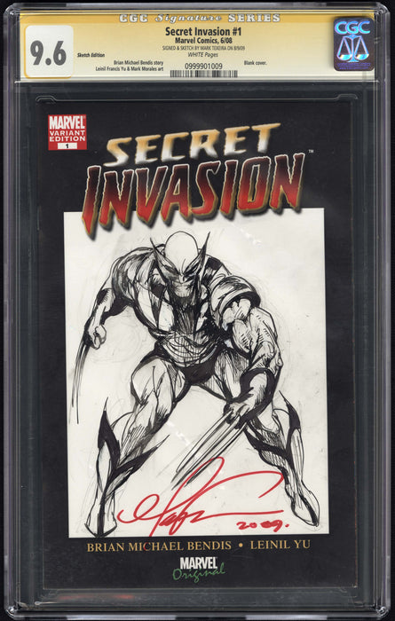 Secret Invasion #1 Sketch Edition CGC SS 9.6 Signed & Sketch by Texeira Secret Invasion #1 Sketch Edition CGC SS 9.6 Signed & Sketch by Texeira