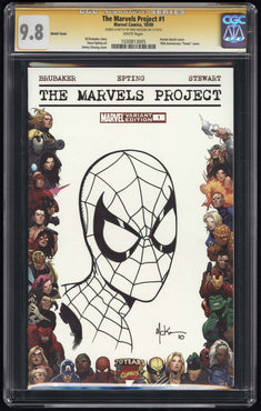 The Marvels Project #1 Sketch Cover CGC SS 9.8 Signed & Sketch by McKone