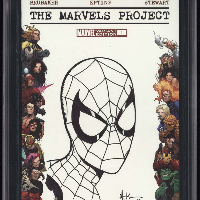 The Marvels Project #1 Sketch Cover CGC SS 9.8 Signed & Sketch by McKone The Marvels Project #1 Sketch Cover CGC SS 9.8 Signed & Sketch by McKone