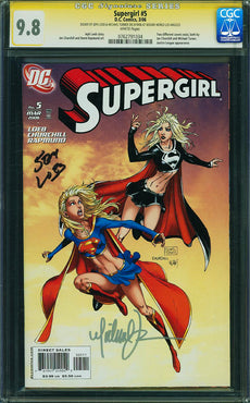 Supergirl (2005) #5 Variant Cover CGC SS 9.8 Signed by Loeb & Turner
