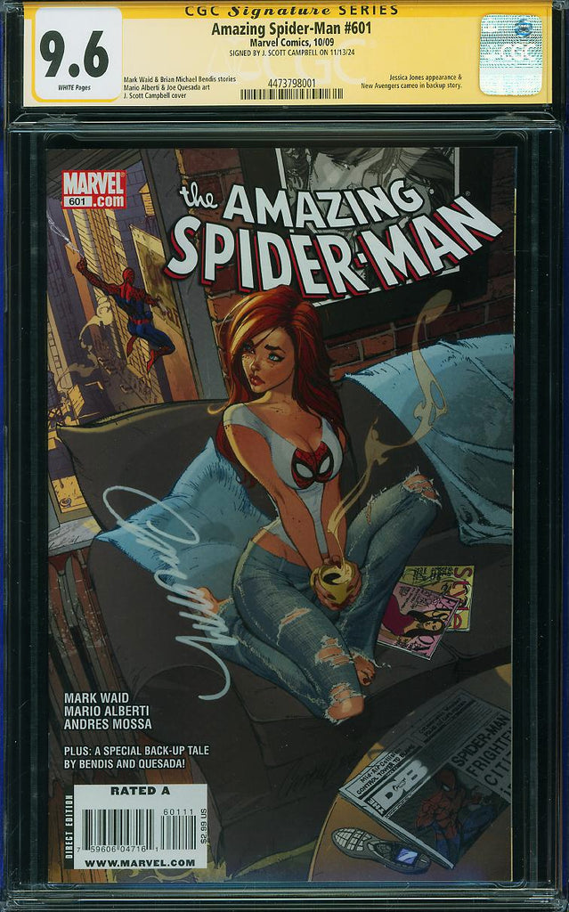 Amazing SpiderMan 601 CGC SS 9.6 Signed by Campbell Fox