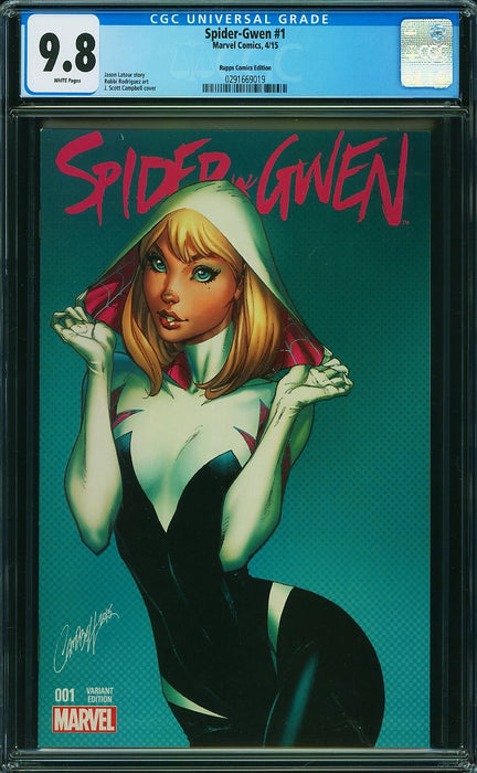 Spider-Gwen #1 Rupps Comics Edition CGC 9.8 Spider-Gwen #1 Rupps Comics Edition CGC 9.8