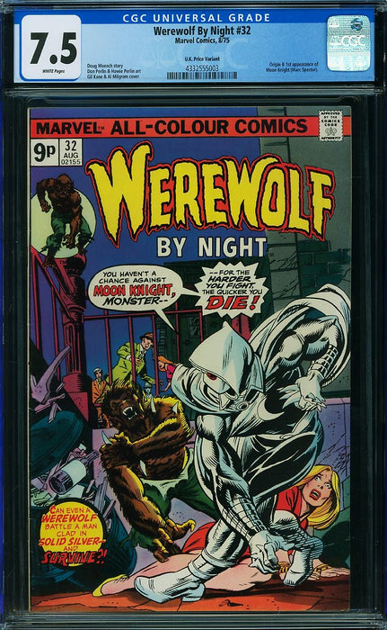Werewolf By Night #32 U.K. Price Variant CGC 7.5 Werewolf By Night #32 U.K. Price Variant CGC 7.5