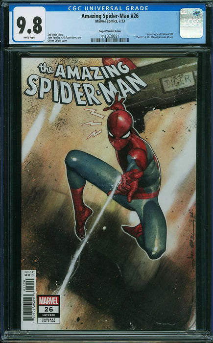Amazing Spider-Man #26 Coipel Variant Cover CGC 9.8 Amazing Spider-Man #26 Coipel Variant Cover CGC 9.8
