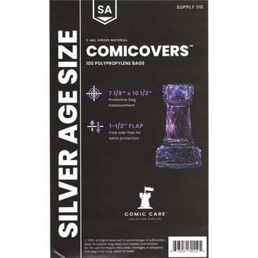 110 Comicare Silver Age Size Comic Bags