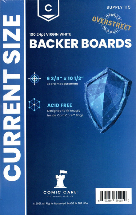 115 Comicare Current Size Backer Boards 100ct 115 Comicare Current Size Backer Boards 100ct