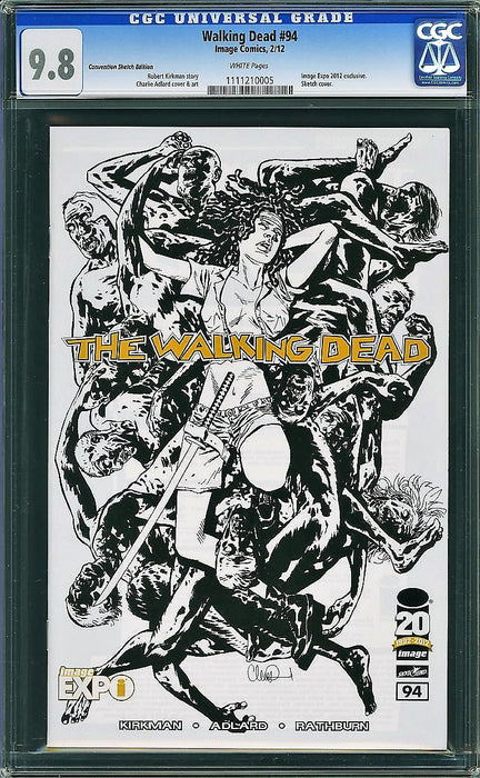 WALKING DEAD #94 IMAGE EXPO SKETCH EXCLUSIVE CGC 9.8 LTD 200 WALKING DEAD #94 IMAGE EXPO SKETCH EXCLUSIVE CGC 9.8 LTD 200