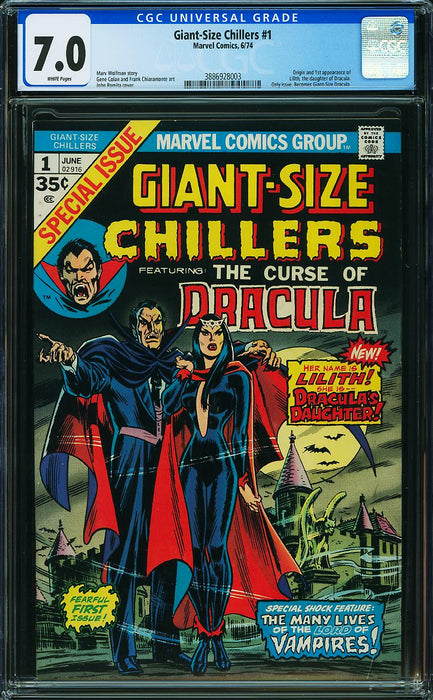 GIANT SIZE MARVEL CHILLERS #1 CGC 7.0 GIANT SIZE MARVEL CHILLERS #1 CGC 7.0