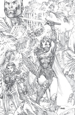 WONDER WOMAN #750 JIM LEE CONNECTING SKETCH CVR H