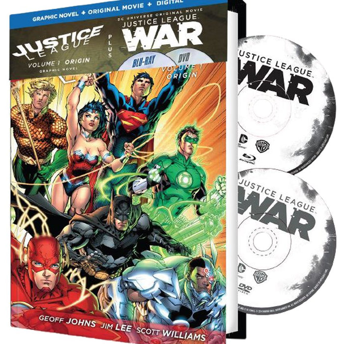 Justice League: War w/Justice League Vol. 1 (New 52) Graphic Novel(Blu-ray/DVD/UV) HC