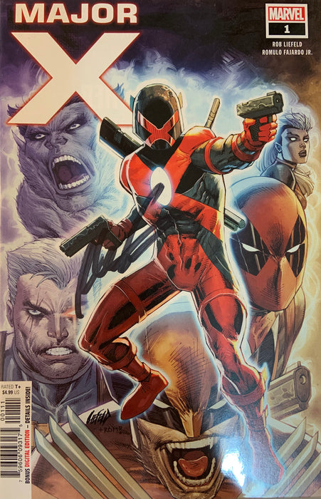 MAJOR X #1 SIGNED BY LIEFELD