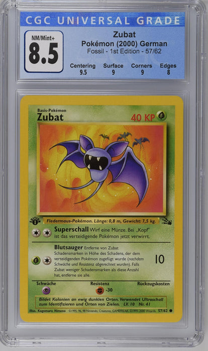 Pokémon Zubat (2000) German CGC 8.5