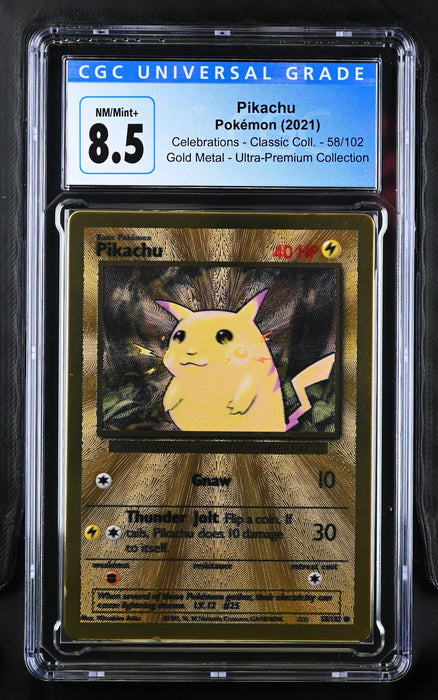Pokémon Pikachu (2021) Gold Metal - Ultra-Premium Collection CGC 8.5