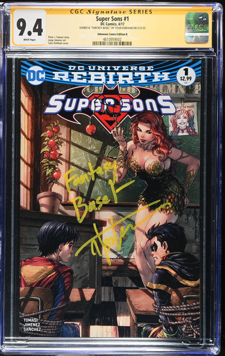 Super Sons #1 Unknown Comics Edition B Signed by Kirkham CGC SS 9.4