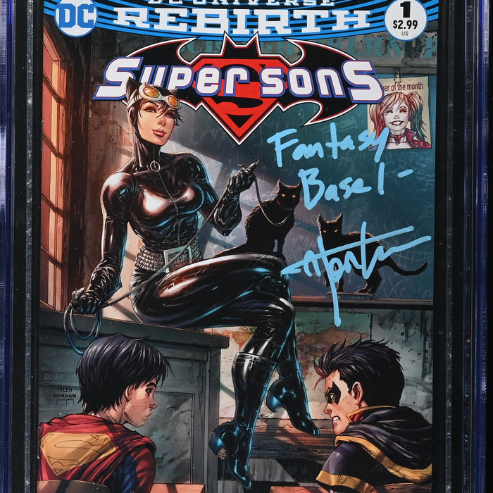 Super Sons #1 Unknown Comics Edition A Signed by Kirkham CGC SS 9.4