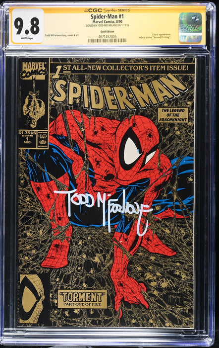 Spider-Man #1 Gold Edition CGC SS 9.8 SIGNED BY MCFARLANE