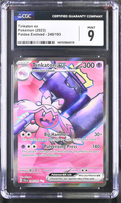 Pokémon Tinkaton ex (2023) Ultra Rare Holo CGC 9