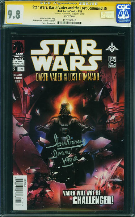 Star Wars: Darth Vader and the Lost Command #5 CGC SS 9.8 Signed by Prowse