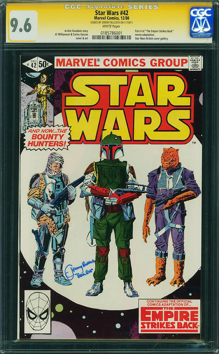 Star Wars #42 CGC SS 9.6 Signed by Bulloch