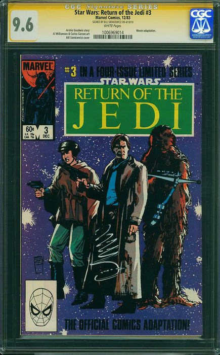 Star Wars: Return of the Jedi #3 CGC SS 9.6 SIGNED SIENKIEWICZ