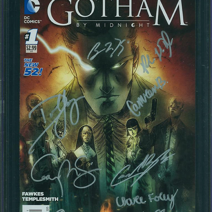 Gotham by Midnight #1 CGC SS 9.8 SIGNED FOLEY, MAZOUZ, MCKENZIE, BICONDOVA, PERTWEE, SMITH, LOGUE, MONAGHAN & TAYLOR