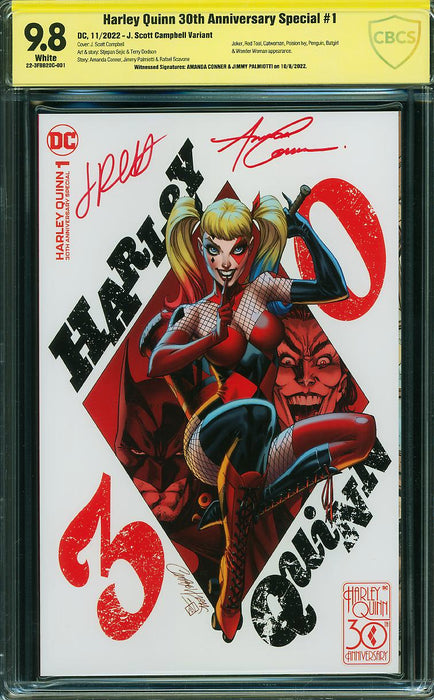 Harley Quinn 30th Anniversary Special #1 J. Scott Campbell Variant CBCS 9.8 Signed by Conner & Palmiotti