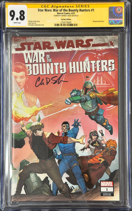 Star Wars: War of the Bounty Hunters #1 Variant Edition CGC SS 9.8 Signed by Soule