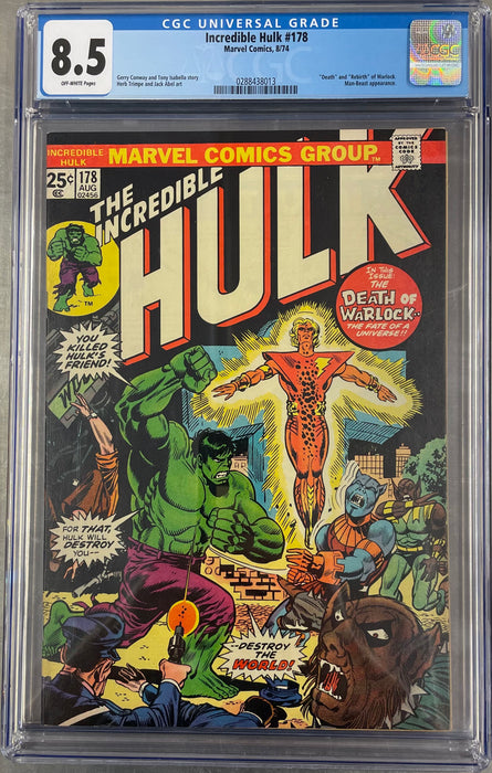 Incredible Hulk #178 CGC 8.5