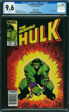 Incredible Hulk #307 Newsstand Edition CGC 9.6