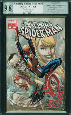Amazing Spider-Man #692 Campbell variant PGX 9.8 Signed by Stan Lee