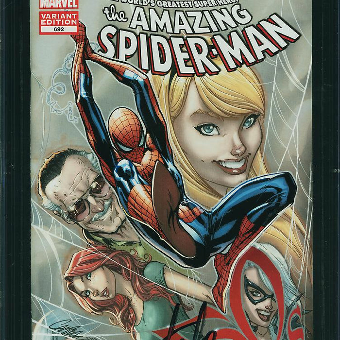 Amazing Spider-Man #692 Campbell variant PGX 9.8 Signed by Stan Lee
