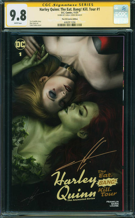 Harley Quinn: The Eat. Bang! Kill. Tour #1 The 616 Comics Edition CGC SS 9.8 Signed by Cohen