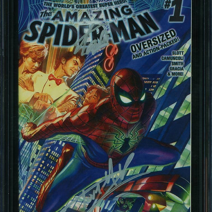 Amazing Spider-Man (2015) #1 CGC SS 9.8 signed by Stan Lee, Tom Holland