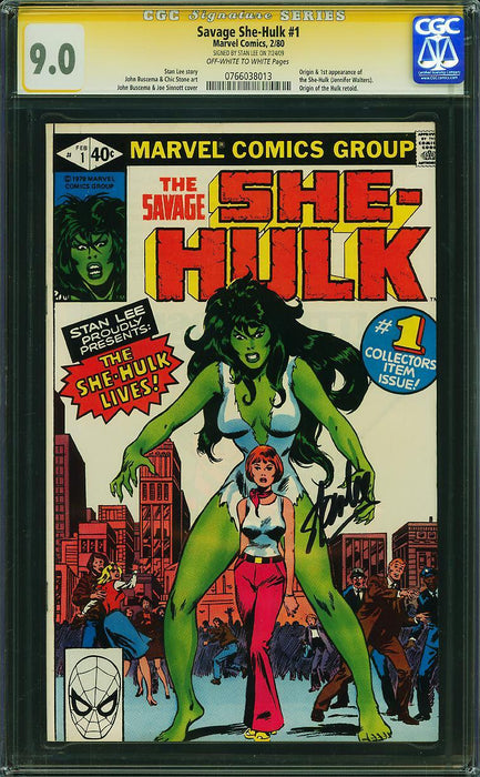 Savage She-Hulk #1 CGC SS 9.0 Signed by Stan Lee