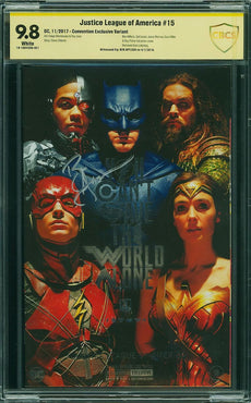 Justice League of America #15 Convention Exclusive Variant CBCS 9.8 Signed by Ben Affleck