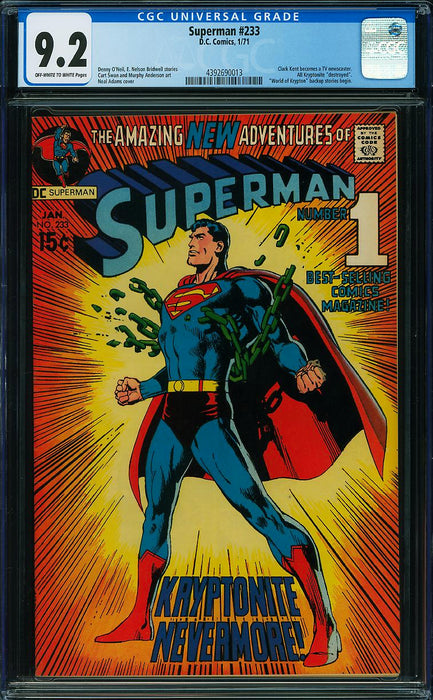 SUPERMAN #233 CGC 9.2