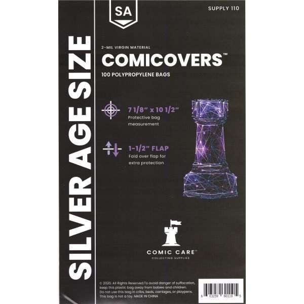 110 Comicare Silver Age Size Comic Bags