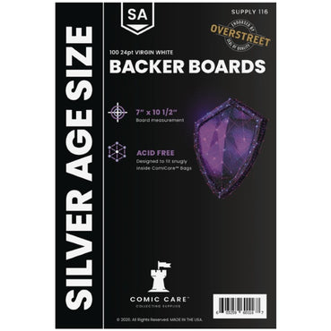 116 Comic Care Silver Age Size Backer Boards 100ct