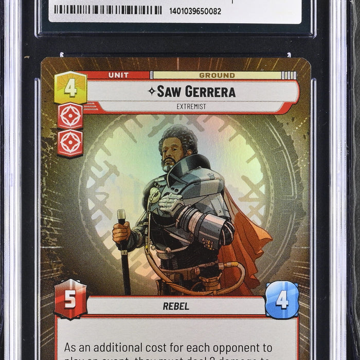 Star Wars Unlimited - Saw Gerrera (2024) Foil Hyperspace CGC 8.5