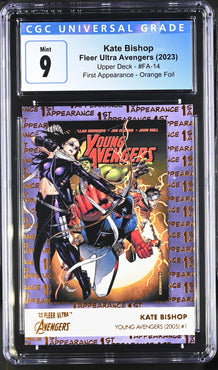 '22 Fleer Ultra Avengers - Kate Bishop (2023) First Appearance Orange Foil CGC 9