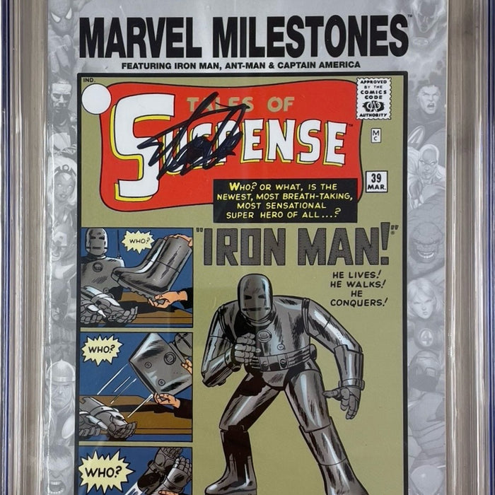 Marvel Milestones: Iron Man #nn JScottCampbell.com Edition B CGC SS 9.4 SIGNED STAN LEE