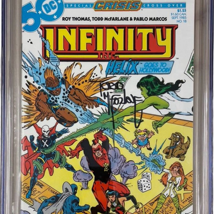 Infinity Inc. #18 CGC SS 9.6 SIGNED TODD MCFARLANE