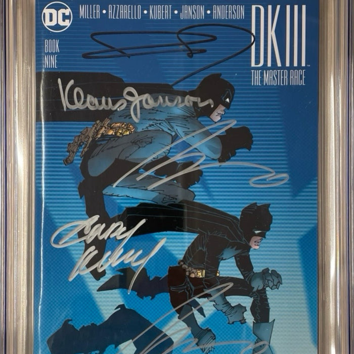 Dark Knight III: The Master Race #9 Convention Edition CGC SS 9.0 SIGNED AZZARELLO, JANSON, KUBERT & MILLER