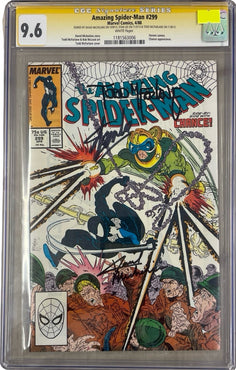 Amazing Spider-Man #299 CGC SS 9.6 SIGNED STAN LEE, MCFARLANE & MICHELINIE