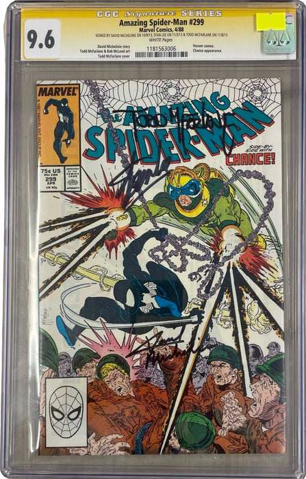 Amazing Spider-Man #299 CGC SS 9.6 SIGNED STAN LEE, MCFARLANE & MICHELINIE