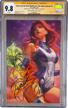 Tales from the Dark Multiverse: The Judas Contract #1 Artgerm Collectibles "Starfire" Edition CGC SS 9.8 SIGNED & SKETCH ARTGERM