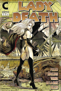 LADY DEATH: UNHOLY RUIN #1 HOMAGE DAMAGED EDITION (LTD TO 300)