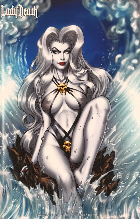 LADY DEATH: SWIMSUIT #1 KEN HUNT NAUGHTY EDITION (LTD TO 40)